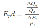 formula de la elasticidad de demanda