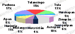 concetracion de la poblacion en hidalgo