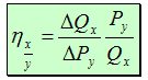 formula elasticidad cruzada